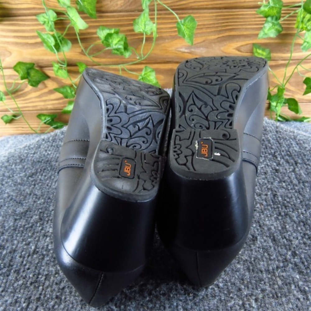 JBU Women's Cordoba Clog Black Leather Sz 9 Medium Gently Used 2025 - Picture 5 of 6